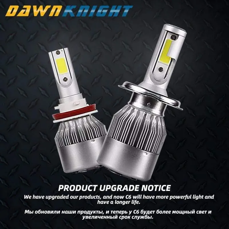 2PCS H7 Led Scheinwerfer H4 H1 H3 H8/H9/H11 9005/HB3 9006/HB4 9012 C6 led Turbo Fan Kühlung Auto Led Licht 12V 6000K