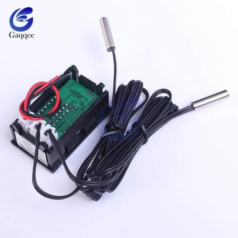 1M Dual LED Display Digitales Thermometer Kühlschrank Aquarium Auto Autotemperatursensor Messgerät Detektor Tester Waterpfoof Probe