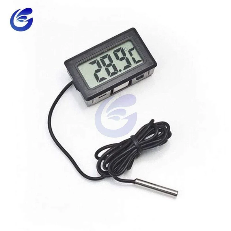 1M Dual LED Display Digitales Thermometer Kühlschrank Aquarium Auto Autotemperatursensor Messgerät Detektor Tester Waterpfoof Probe