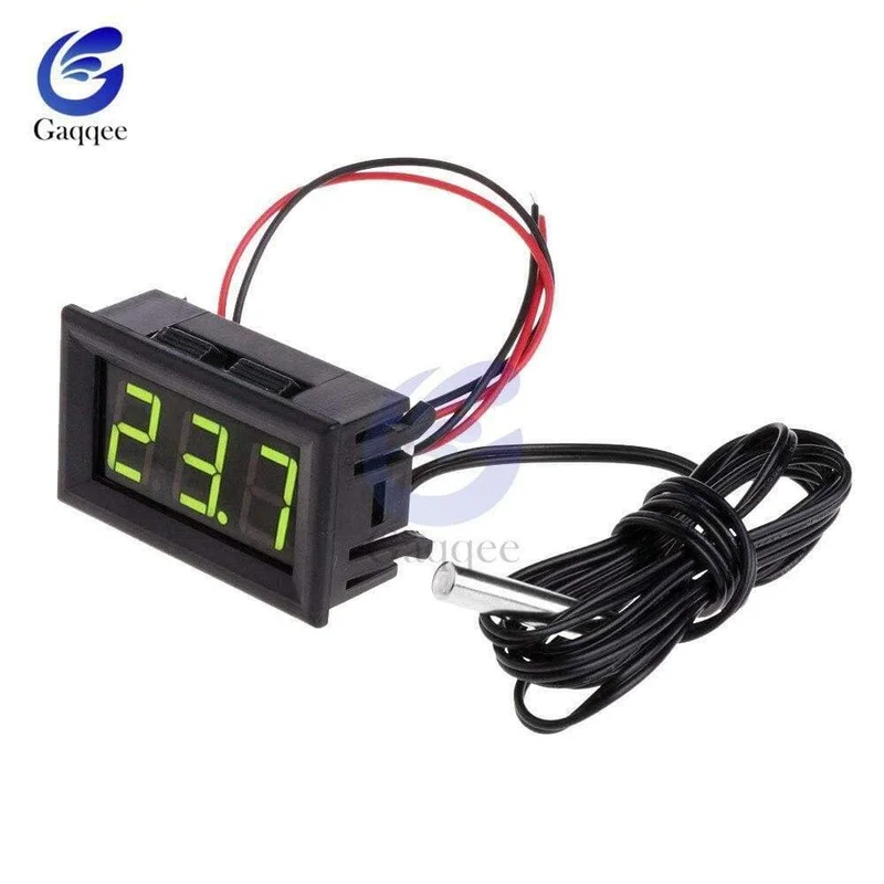 1M Dual LED Display Digitales Thermometer Kühlschrank Aquarium Auto Autotemperatursensor Messgerät Detektor Tester Waterpfoof Probe