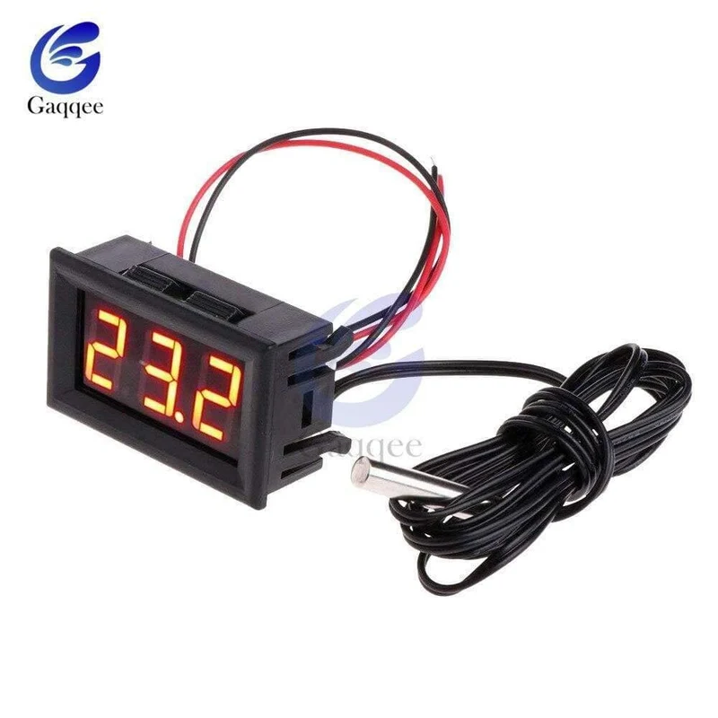 1M Dual LED Display Digitales Thermometer Kühlschrank Aquarium Auto Autotemperatursensor Messgerät Detektor Tester Waterpfoof Probe