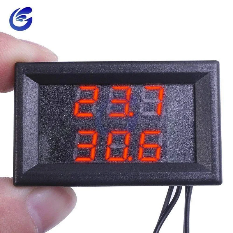 1M Dual LED Display Digitales Thermometer Kühlschrank Aquarium Auto Autotemperatursensor Messgerät Detektor Tester Waterpfoof Probe
