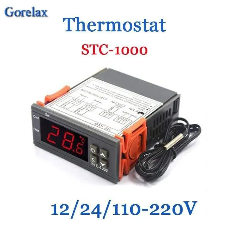 Digitaler Thermostat-Temperaturregler 12V 24V 220V Thermoregulator, Raumthermostat-Inkubator Termometro STC 1000