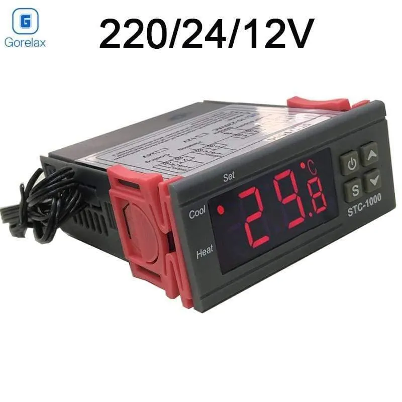 Digitaler Thermostat-Temperaturregler 12V 24V 220V Thermoregulator, Raumthermostat-Inkubator Termometro STC 1000