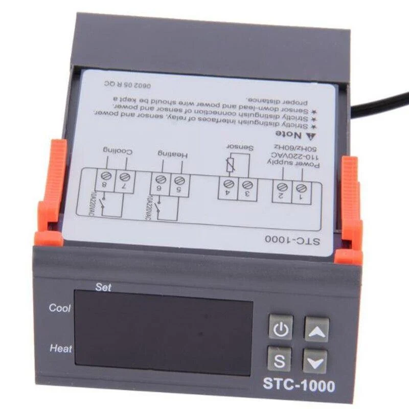 Digitaler Thermostat-Temperaturregler 12V 24V 220V Thermoregulator, Raumthermostat-Inkubator Termometro STC 1000