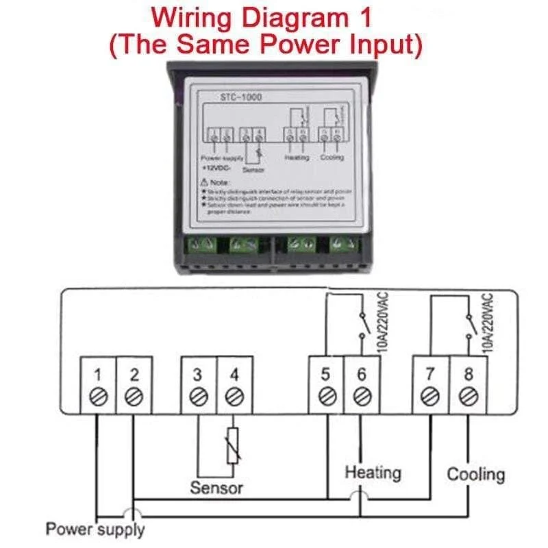 Digitaler Thermostat-Temperaturregler 12V 24V 220V Thermoregulator, Raumthermostat-Inkubator Termometro STC 1000