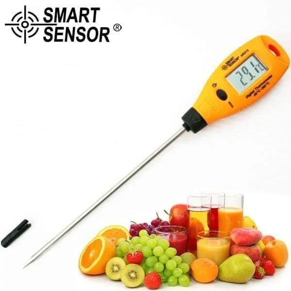 Digitales Sondenthermometer mit Edelstahlsonde, Küchentemperatur-Tester, Werkzeuge für Kühlung, Heizung, Lebensmittelverarbeitung (AR212)