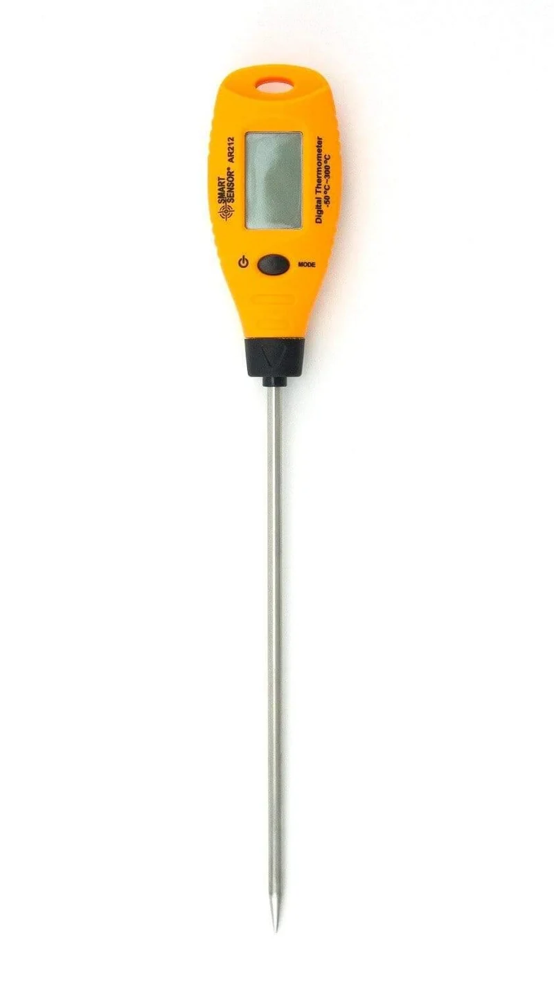 Digitales Sondenthermometer mit Edelstahlsonde, Küchentemperatur-Tester, Werkzeuge für Kühlung, Heizung, Lebensmittelverarbeitung (AR212)