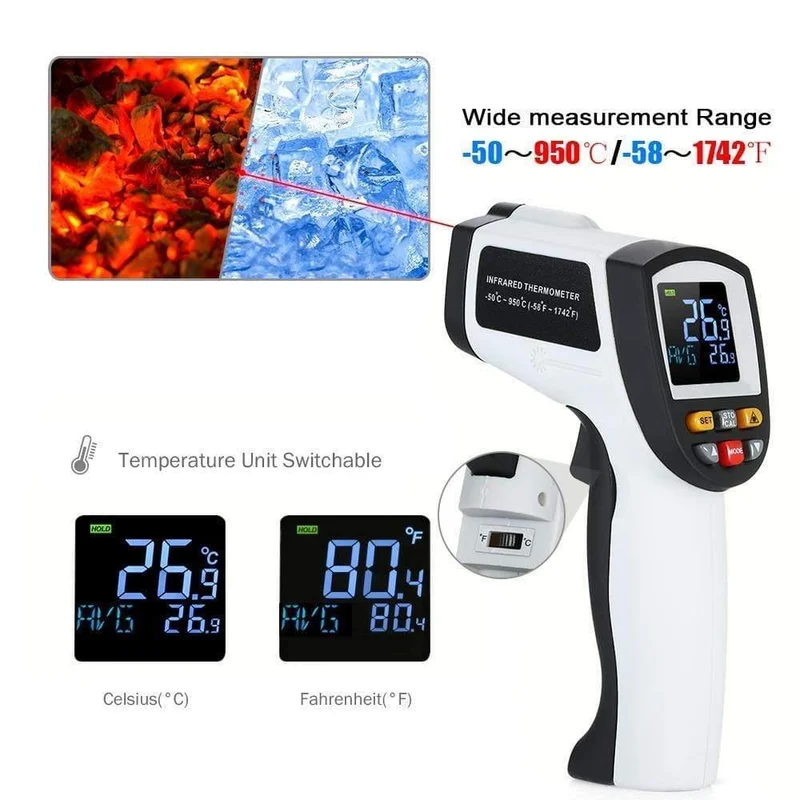 -20~450℃/-4~842℉ KKMOON Infrarot-Wärmebildkamera IR-Infrarotbildgeräte Mini-Handwärmebildkamera