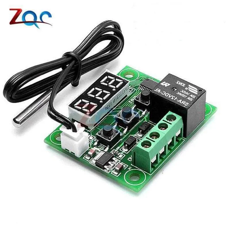 W1209 LED Digital Thermostat Temperaturregelung Thermometer Thermoregler Schaltermodul DC 12V Wasserdichter NTC-Sensor