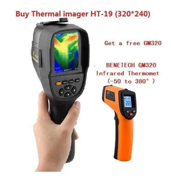 3.2-Zoll-TFT-Handinfrarot-Temperaturregelgerät Professionelle Infrarot-Wärmebildkamera HT-19