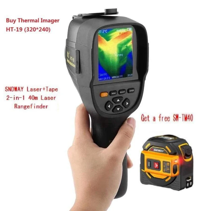 3.2-Zoll-TFT-Handinfrarot-Temperaturregelgerät Professionelle Infrarot-Wärmebildkamera HT-19