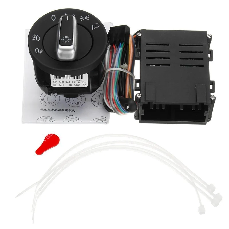 Auto Auto Scheinwerfer Sensor Scheinwerfer Schalter + Steuermodul für VW T5 T5.1 Transporter 2003-2015