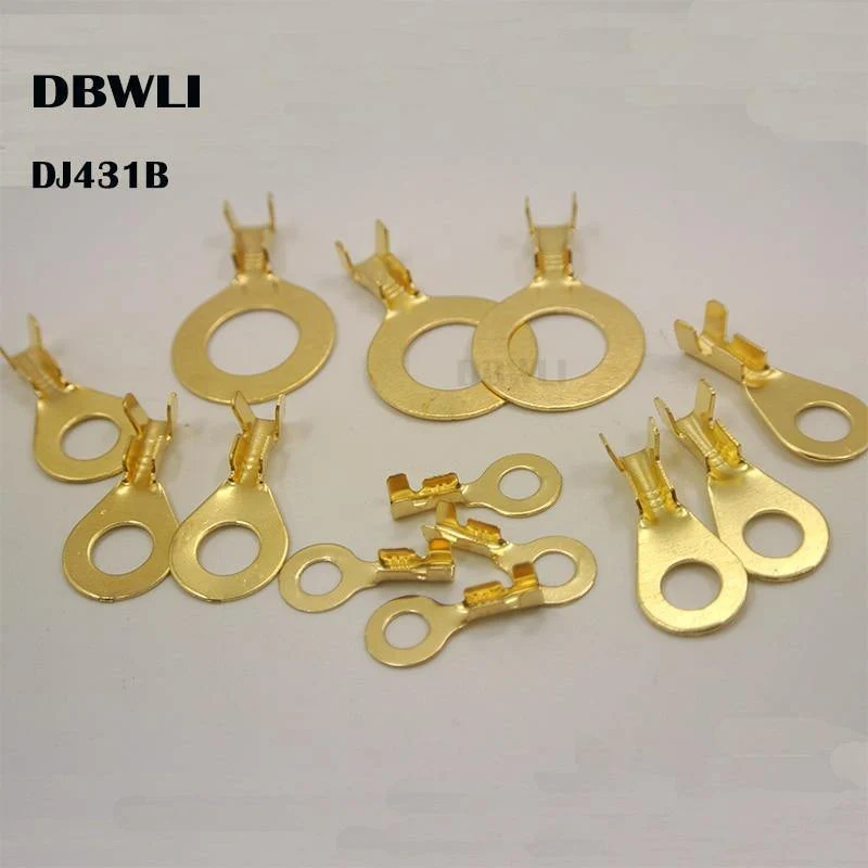 150PCS-Ringkabelschuhe Ringaugen Kupfer-Crimpkabelstecker M3 / M4 / M5 / M6 / M8 / M10-Sortimentssatz für Elektrokabel Auto / Auto