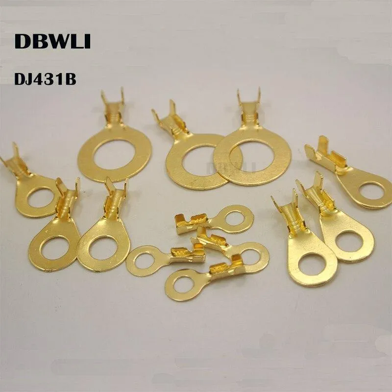150PCS-Ringkabelschuhe Ringaugen Kupfer-Crimpkabelstecker M3 / M4 / M5 / M6 / M8 / M10-Sortimentssatz für Elektrokabel Auto / Auto
