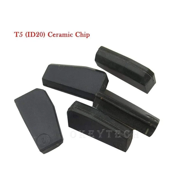 10pcs / lot neue ID T5-20 Transponder Chip Blank Carbon T5 klonbar Chip für Autoschlüssel Cemamic T5 Chip