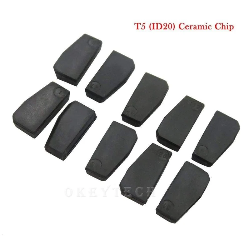 10pcs / lot neue ID T5-20 Transponder Chip Blank Carbon T5 klonbar Chip für Autoschlüssel Cemamic T5 Chip
