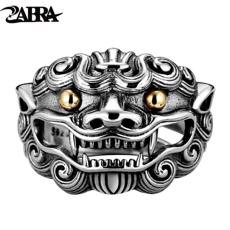 925 Sterling Silber Lion King Ring Für Männer Frauen Unisex Einstellbare Größe 9 Zu 13 Liebhaber Retro Klassische Vatertag Schmuck