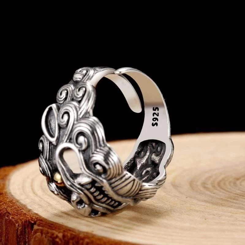 925 Sterling Silber Lion King Ring Für Männer Frauen Unisex Einstellbare Größe 9 Zu 13 Liebhaber Retro Klassische Vatertag Schmuck