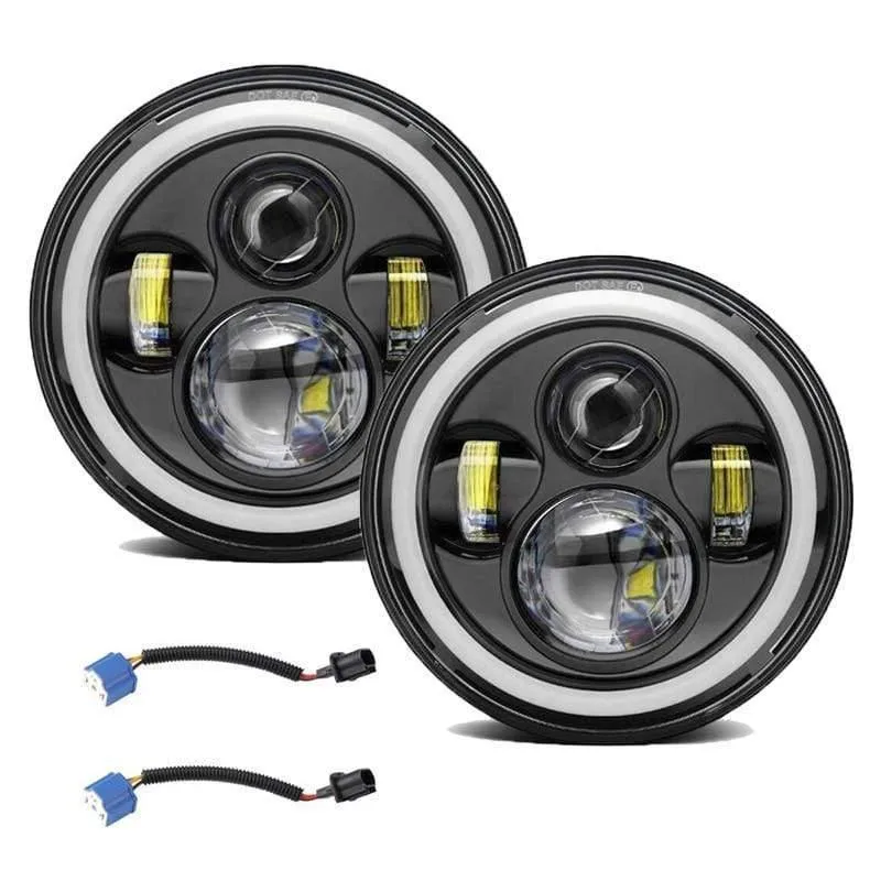 7-Zoll-LED-Scheinwerfer, universeller Motorrad-Scheinwerfer, LED-Moto-Front-Glühbirnen, Scheinwerfer für Auto, ATV, SUV, Roller, Motorrad-Lichter