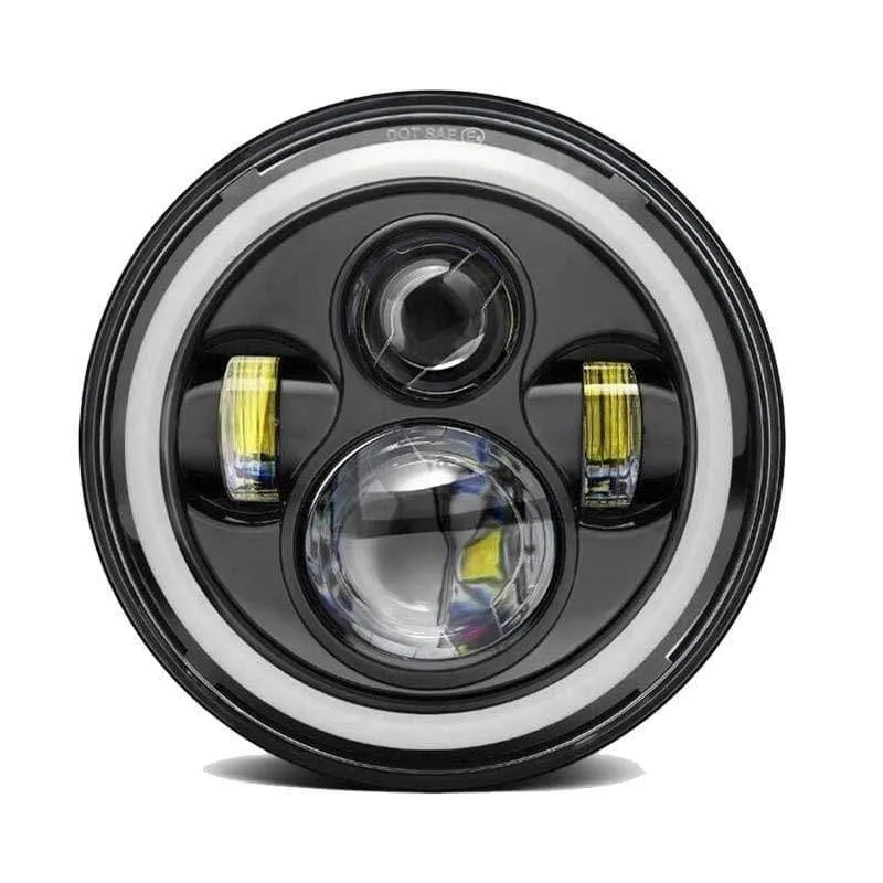 7-Zoll-LED-Scheinwerfer, universeller Motorrad-Scheinwerfer, LED-Moto-Front-Glühbirnen, Scheinwerfer für Auto, ATV, SUV, Roller, Motorrad-Lichter