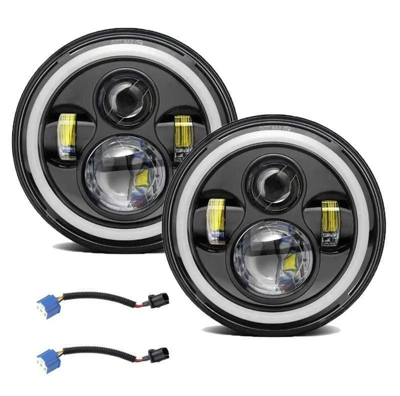 7-Zoll-LED-Scheinwerfer, universeller Motorrad-Scheinwerfer, LED-Moto-Front-Glühbirnen, Scheinwerfer für Auto, ATV, SUV, Roller, Motorrad-Lichter
