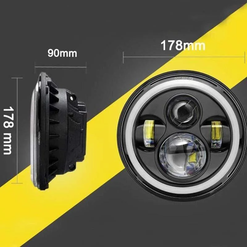 7-Zoll-LED-Scheinwerfer, universeller Motorrad-Scheinwerfer, LED-Moto-Front-Glühbirnen, Scheinwerfer für Auto, ATV, SUV, Roller, Motorrad-Lichter