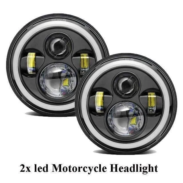 7-Zoll-LED-Scheinwerfer, universeller Motorrad-Scheinwerfer, LED-Moto-Front-Glühbirnen, Scheinwerfer für Auto, ATV, SUV, Roller, Motorrad-Lichter