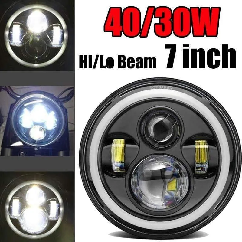 7-Zoll-LED-Scheinwerfer, universeller Motorrad-Scheinwerfer, LED-Moto-Front-Glühbirnen, Scheinwerfer für Auto, ATV, SUV, Roller, Motorrad-Lichter