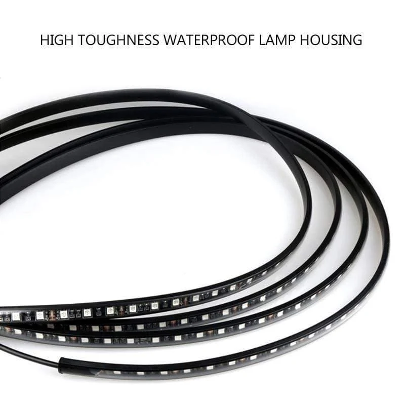 4pcs Auto Unterlicht Flexible Streifen LED Fernbedienung / APP Steuerung RGB Dekorative Atmosphäre Lampe Unterlicht Unterbodensystem Neonlichter