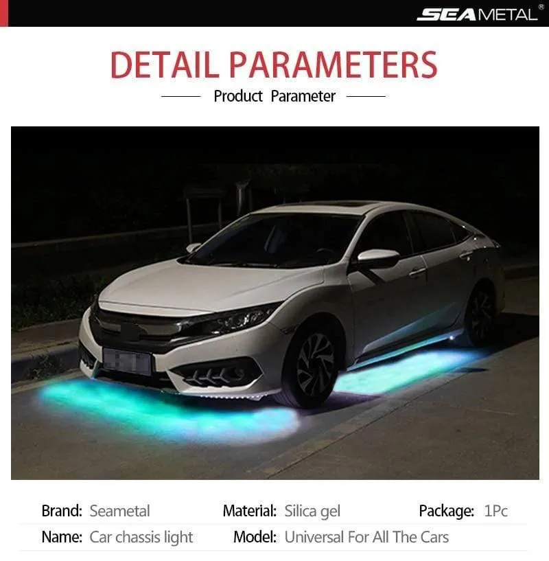 4pcs Auto Unterlicht Flexible Streifen LED Fernbedienung / APP Steuerung RGB Dekorative Atmosphäre Lampe Unterlicht Unterbodensystem Neonlichter