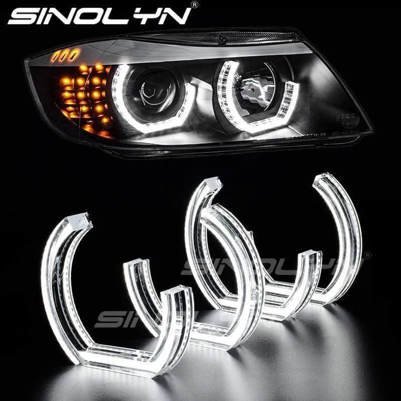LED Angel Eyes Halo Ringe 3D DTM LCI M4 Stil Für BMW E90 E92 F30 F31 E60 E82 M5 Blinker weiß Gelb Switchback Zubehör