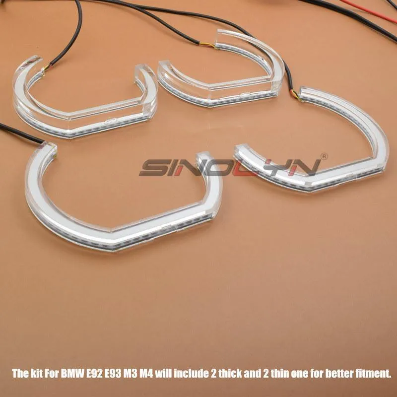LED Angel Eyes Halo Ringe 3D DTM LCI M4 Stil Für BMW E90 E92 F30 F31 E60 E82 M5 Blinker weiß Gelb Switchback Zubehör