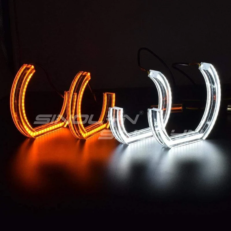 LED Angel Eyes Halo Ringe 3D DTM LCI M4 Stil Für BMW E90 E92 F30 F31 E60 E82 M5 Blinker weiß Gelb Switchback Zubehör