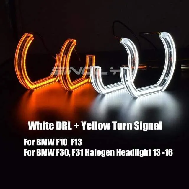 LED Angel Eyes Halo Ringe 3D DTM LCI M4 Stil Für BMW E90 E92 F30 F31 E60 E82 M5 Blinker weiß Gelb Switchback Zubehör