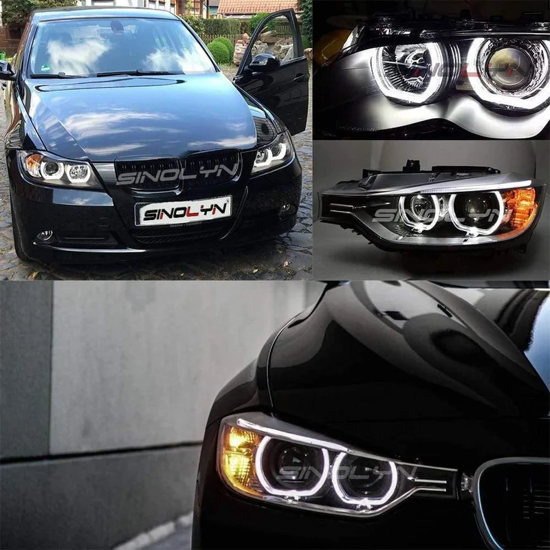 LED Angel Eyes Halo Ringe 3D DTM LCI M4 Stil Für BMW E90 E92 F30 F31 E60 E82 M5 Blinker weiß Gelb Switchback Zubehör