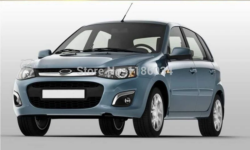 LADA Kalina tagfahrlicht, 2013 ~ 2016, chrom, LED, Freies schiff! 2 stücke, LADA Kalina nebel licht, auto-abdeckungen, Samara, Signet, Kalina