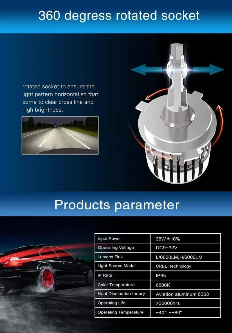F2 H4 Autoscheinwerfer H7 H4 LED H8/H11 HB3/9005 HB4/9006 H1 H3 9012 H13 9004 9007 72W 12000lm Autobirne Scheinwerfer 6000K Arbeitsscheinwerfer