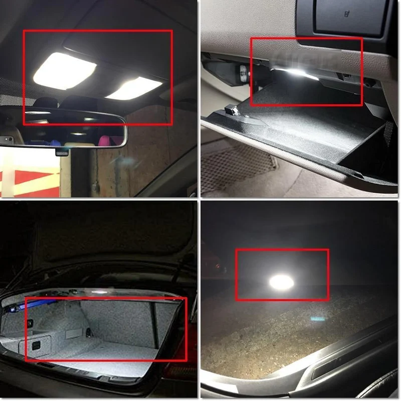 11 Stücke Cool White Canbus LED Autolampen Interior Package Kit Für Peugeot 407 SW 2004-2010 Karte Dome Trunk Handschuhfach Licht