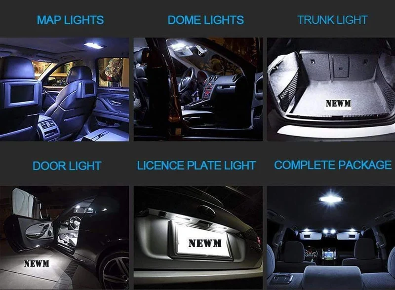 11 Stücke Cool White Canbus LED Autolampen Interior Package Kit Für Peugeot 407 SW 2004-2010 Karte Dome Trunk Handschuhfach Licht