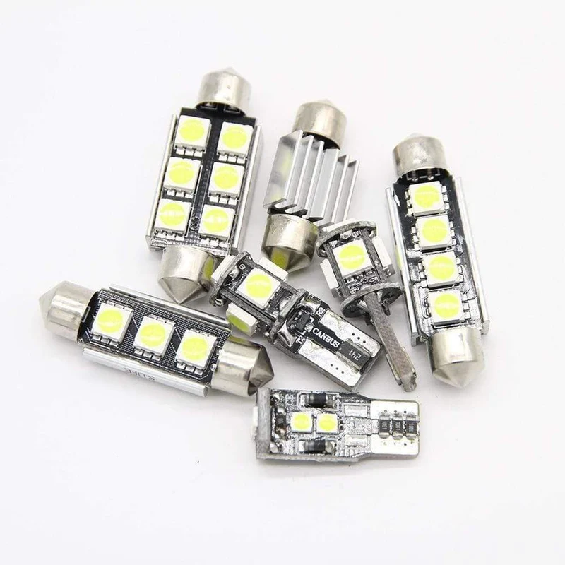 11 Stücke Cool White Canbus LED Autolampen Interior Package Kit Für Peugeot 407 SW 2004-2010 Karte Dome Trunk Handschuhfach Licht
