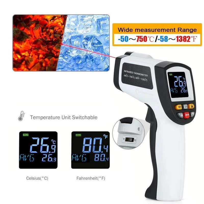 -20 ~ 450 ℃ / -4 ~ 842 ℉ METERK Infrarot-Wärmebildkamera IR-Infrarot-Bildgebungsgeräte Mini-Hand-Digital-Wärmebildkamera