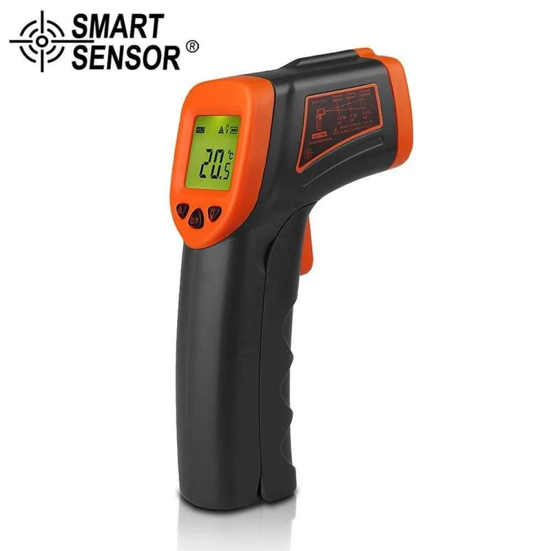 Digitales Infrarot-Thermometer Farb-LCD Berührungslose Oberfläche -50 ~ 380C 500C Temperaturmesser Pistole Handpyrometer Imager