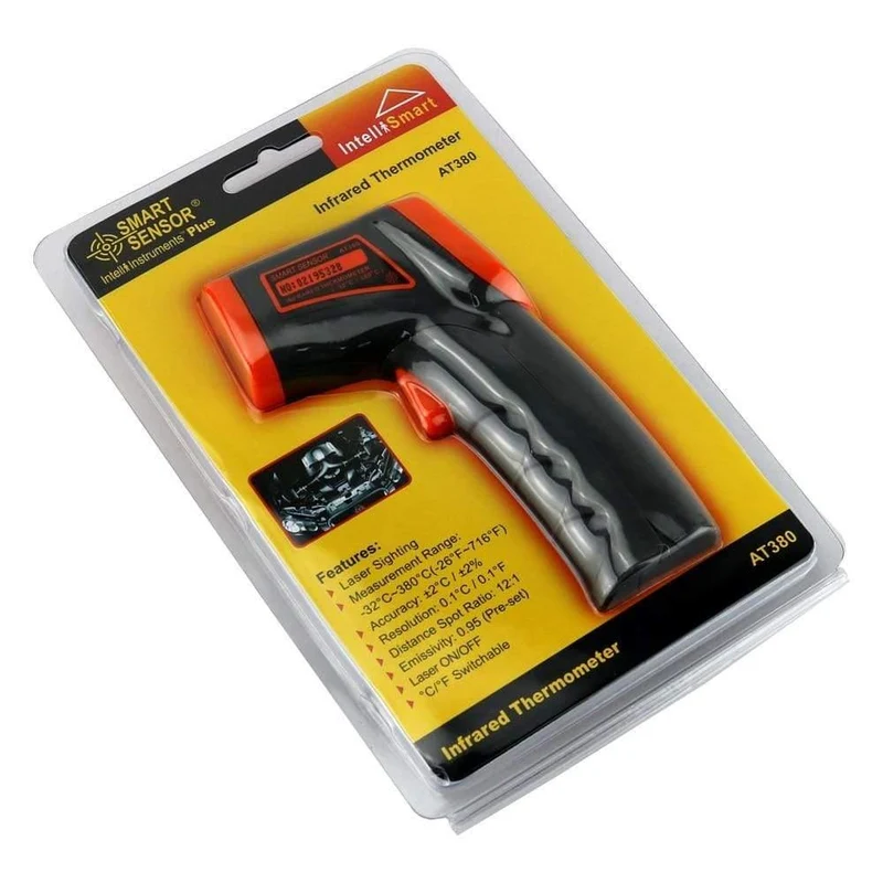 Digitales Infrarot-Thermometer Farb-LCD Berührungslose Oberfläche -50 ~ 380C 500C Temperaturmesser Pistole Handpyrometer Imager