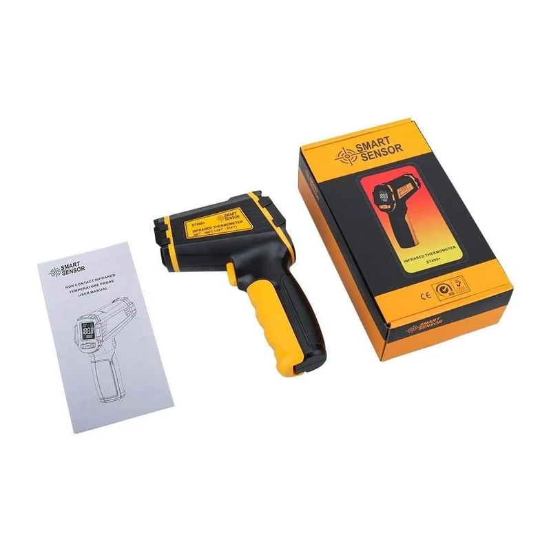 Digitales Infrarot-Thermometer Farb-LCD Berührungslose Oberfläche -50 ~ 380C 500C Temperaturmesser Pistole Handpyrometer Imager