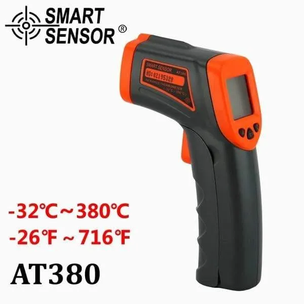 Digitales Infrarot-Thermometer Farb-LCD Berührungslose Oberfläche -50 ~ 380C 500C Temperaturmesser Pistole Handpyrometer Imager