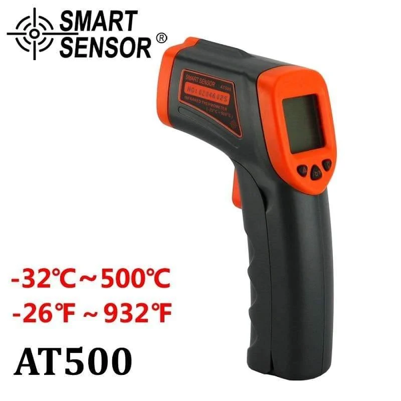 Digitales Infrarot-Thermometer Farb-LCD Berührungslose Oberfläche -50 ~ 380C 500C Temperaturmesser Pistole Handpyrometer Imager