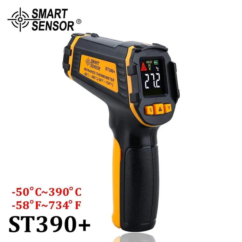 Digitales Infrarot-Thermometer Farb-LCD Berührungslose Oberfläche -50 ~ 380C 500C Temperaturmesser Pistole Handpyrometer Imager