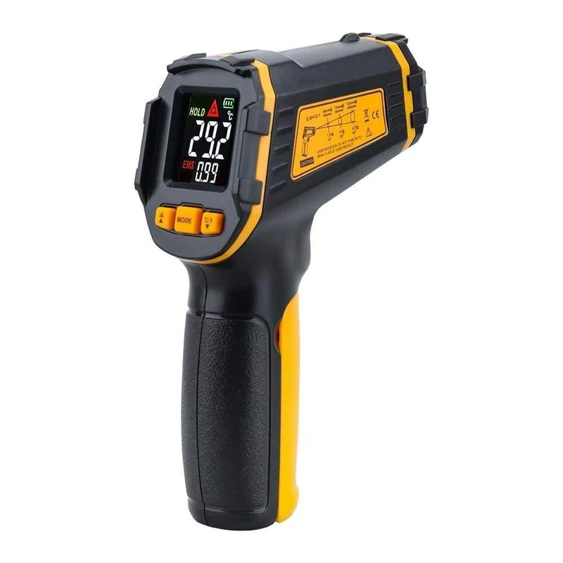 Digitales Infrarot-Thermometer Lasertemperaturmesser Berührungsloses Pyrometer Imager Hygrometer IR-Thermometer Farbe LCD-Lichtalarm
