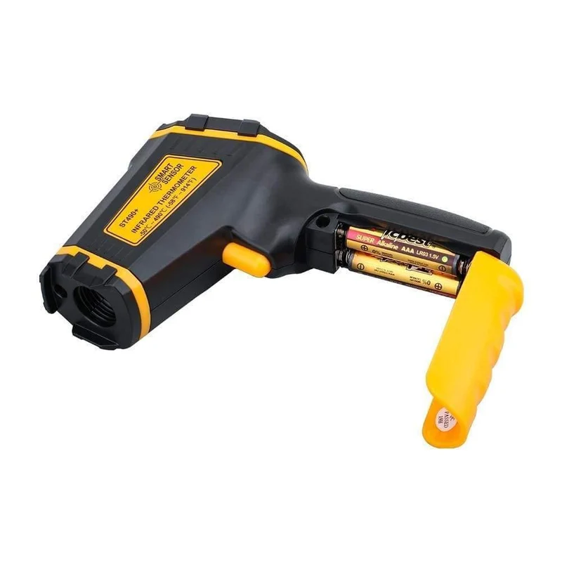 Digitales Infrarot-Thermometer Lasertemperaturmesser Berührungsloses Pyrometer Imager Hygrometer IR-Thermometer Farbe LCD-Lichtalarm